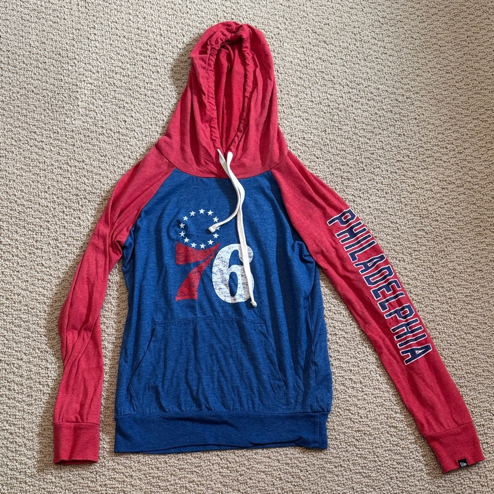 New Era Red and Blue Philadelphia Hoodie